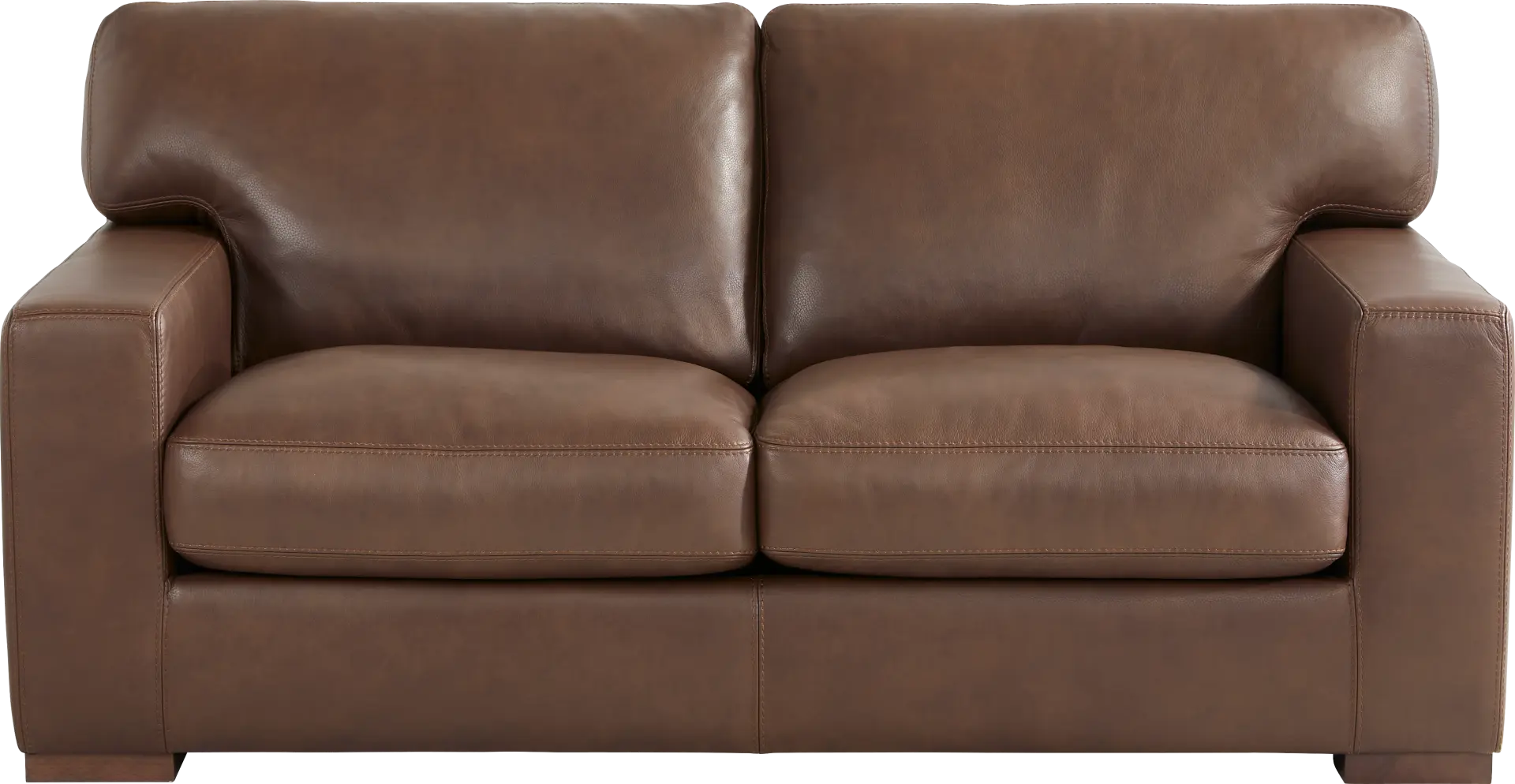 Kensington Coffee Leather Loveseat