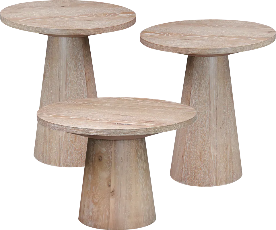 Kendall Natural 3 Pc Table Set
