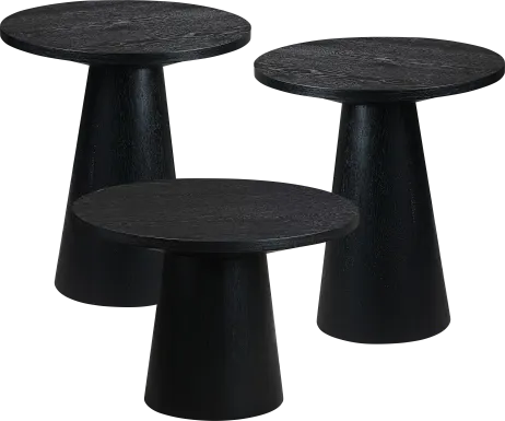 Kendall Black 3 Pc Table Set