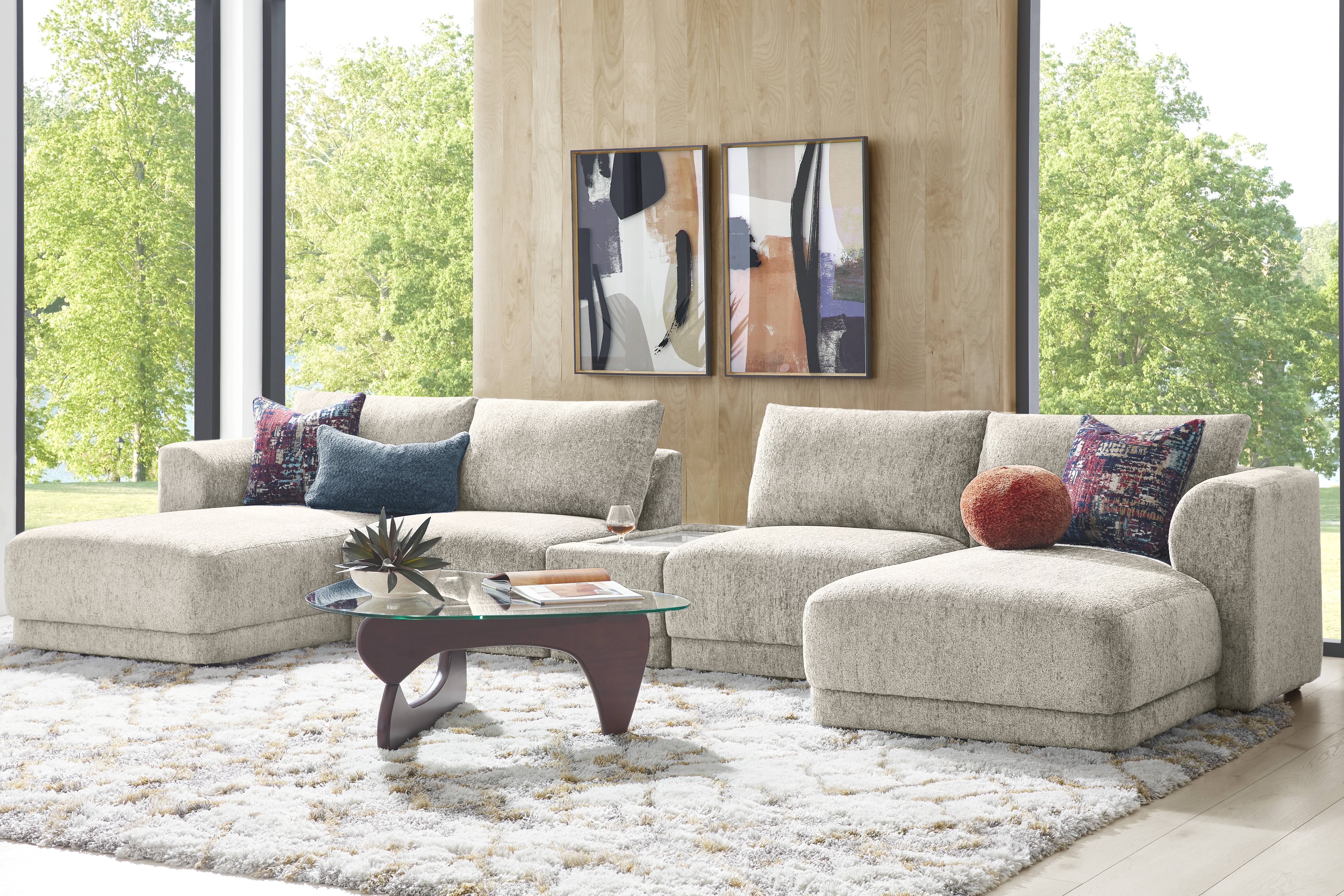 Ash 5 Pc ModularFour with Media Console - Thumbnail - Image 2