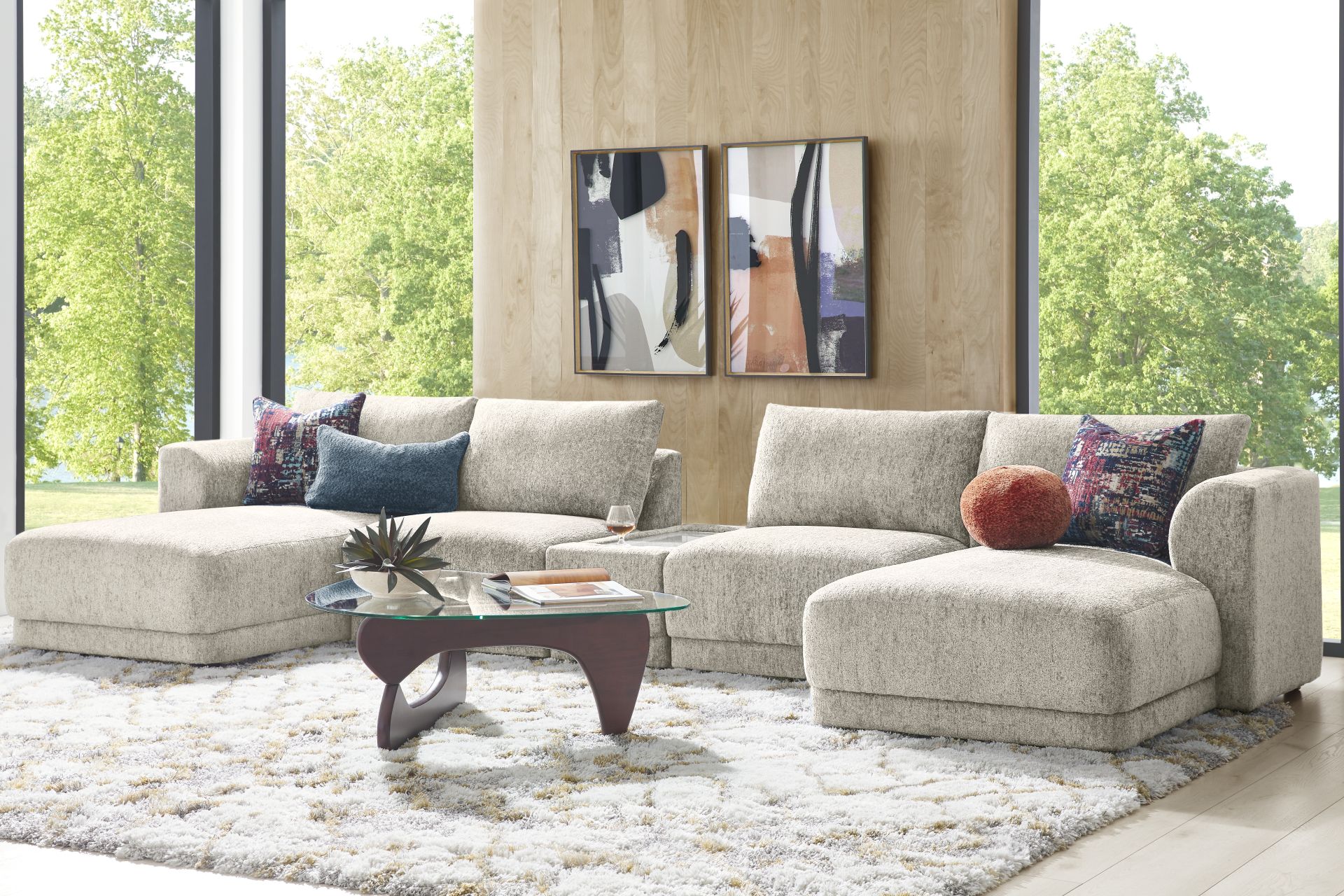 Ash 5 Pc ModularFour with Media Console - Image 2