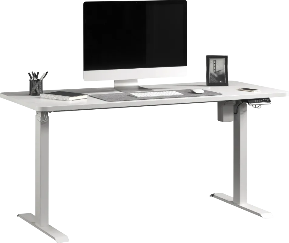 Bodeny White Adjustable Height Desk