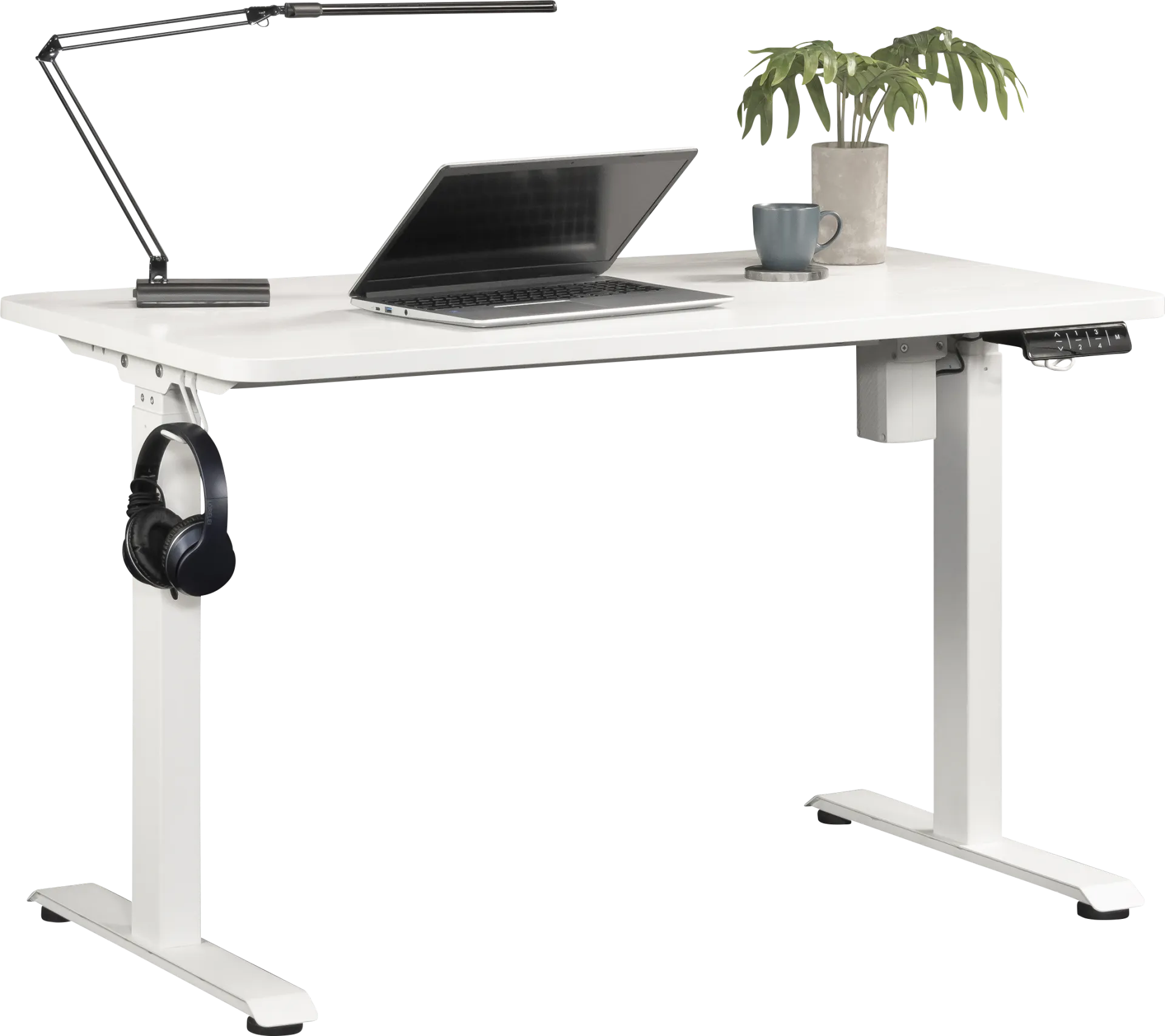 Cashell White Adjustable Height Desk - Image 1