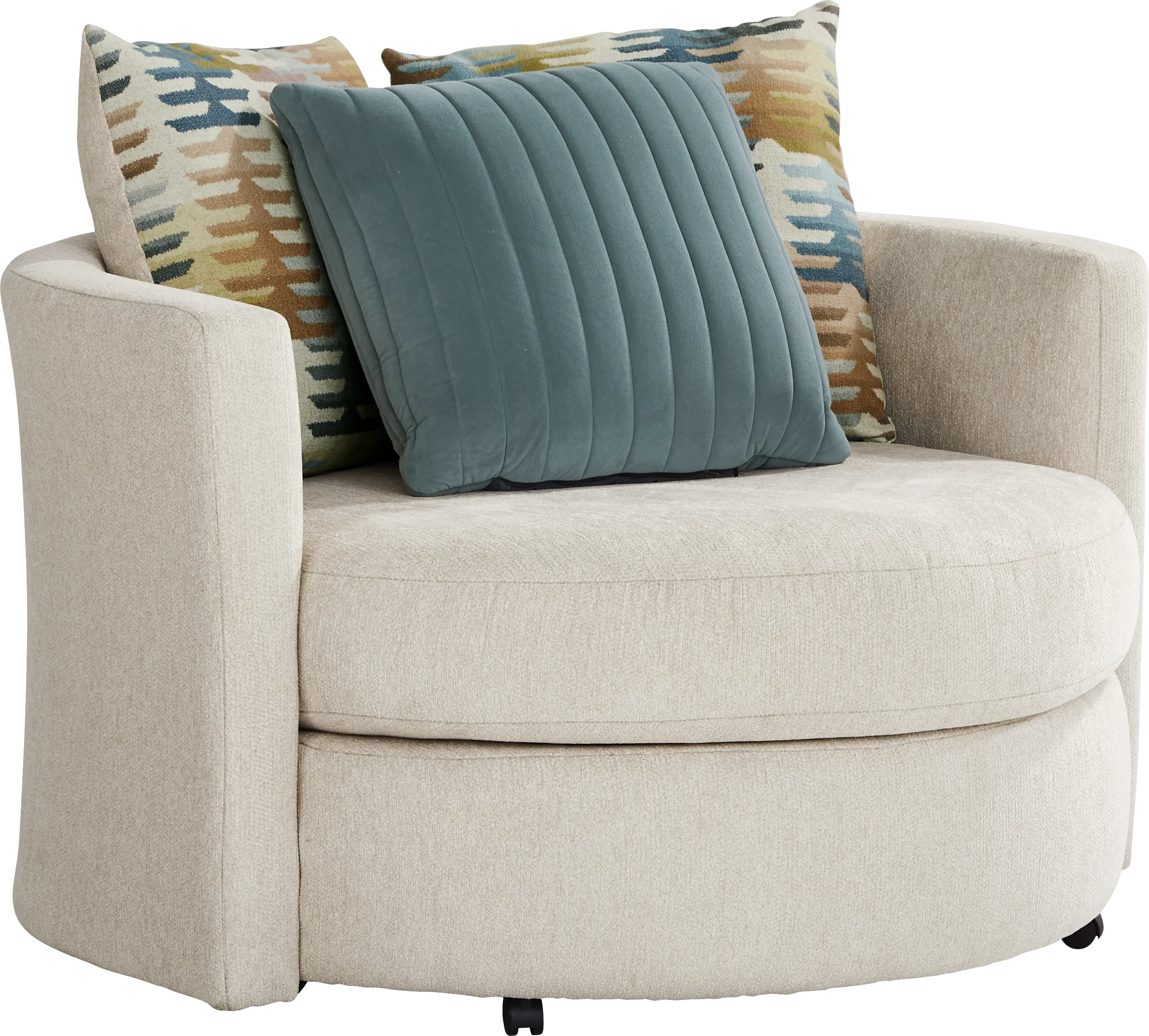 Brookeville White Swivel Chair - Thumbnail - Image 1