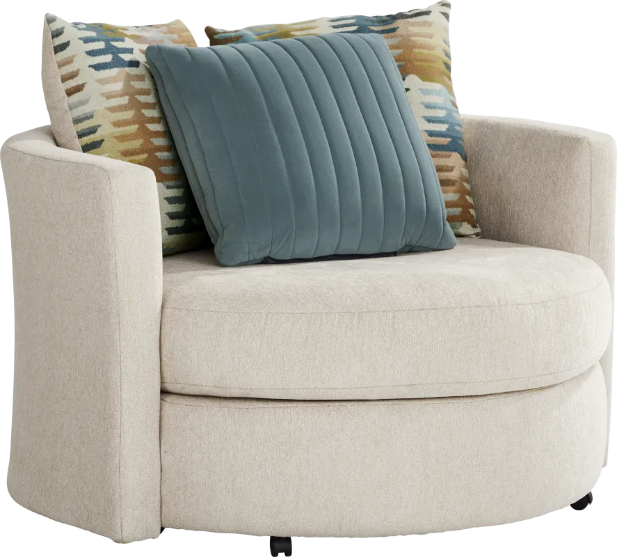 Brookeville White Swivel Chair