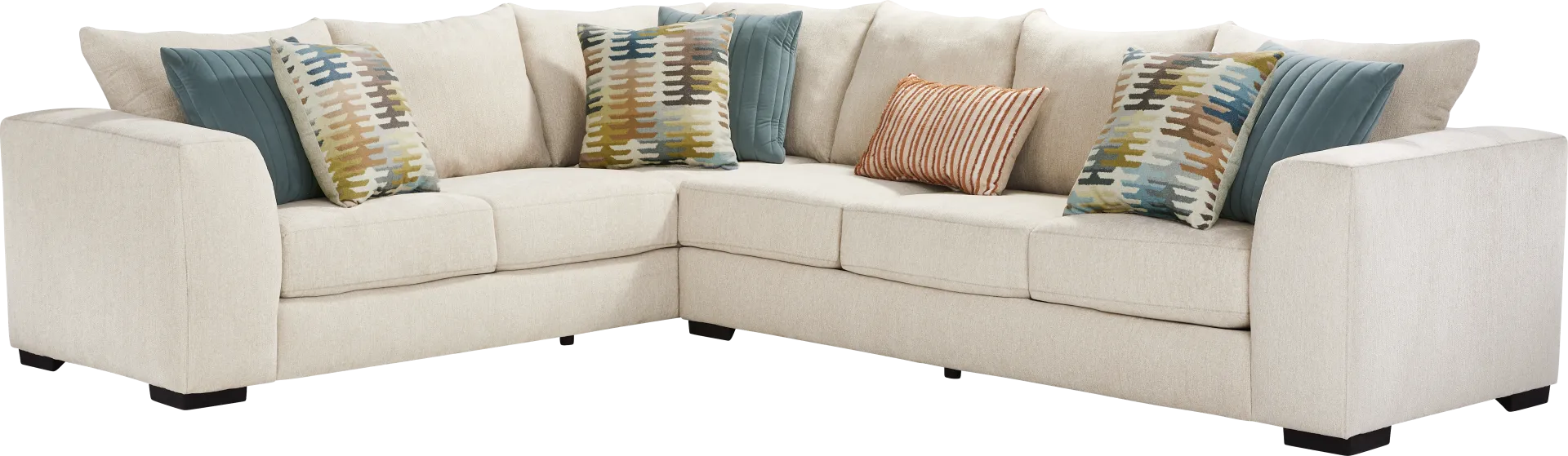 Brookeville White 2 Pc Sectional - Image 1