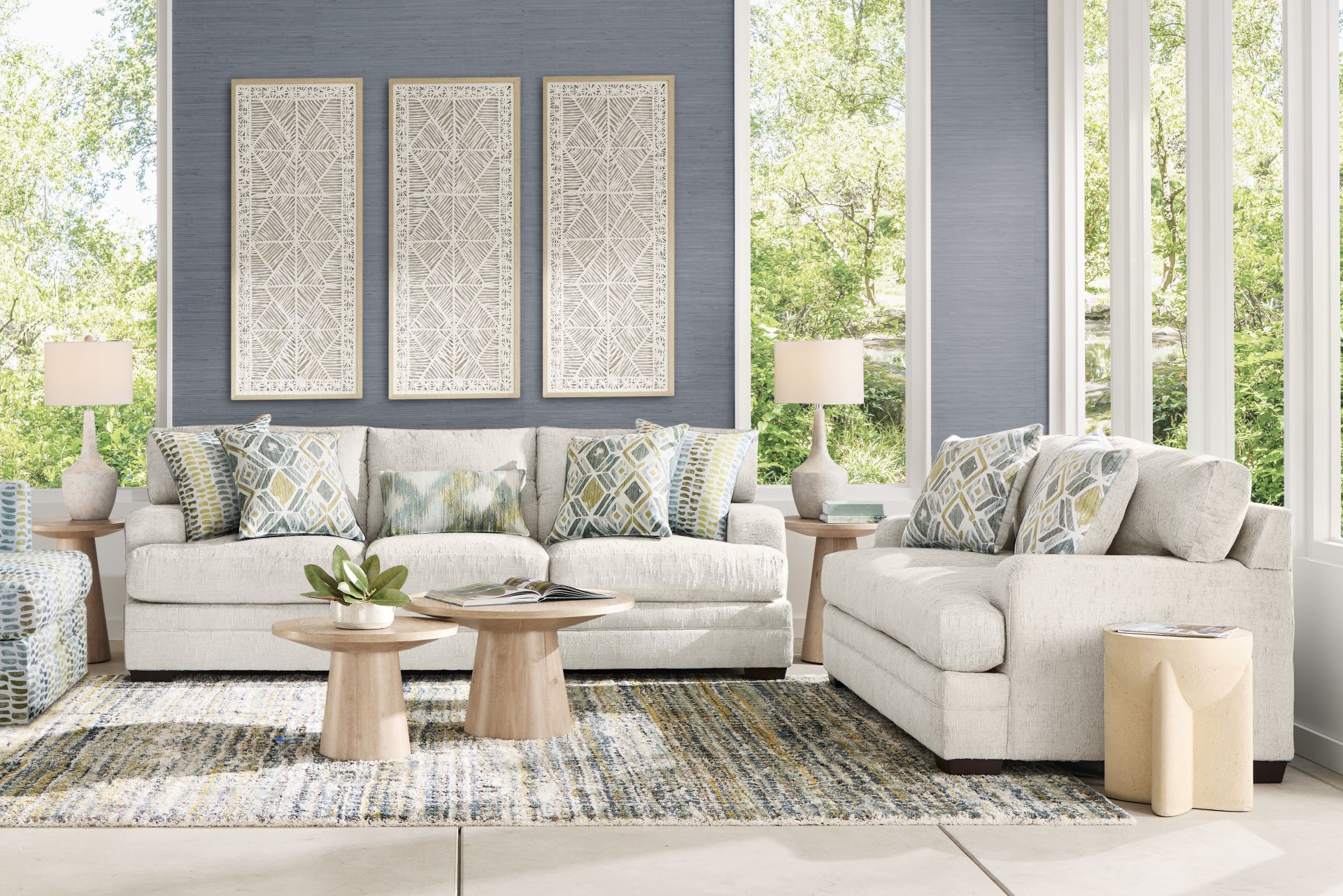 Charlton Park Ivory 6 Pc Living Room - Image 1