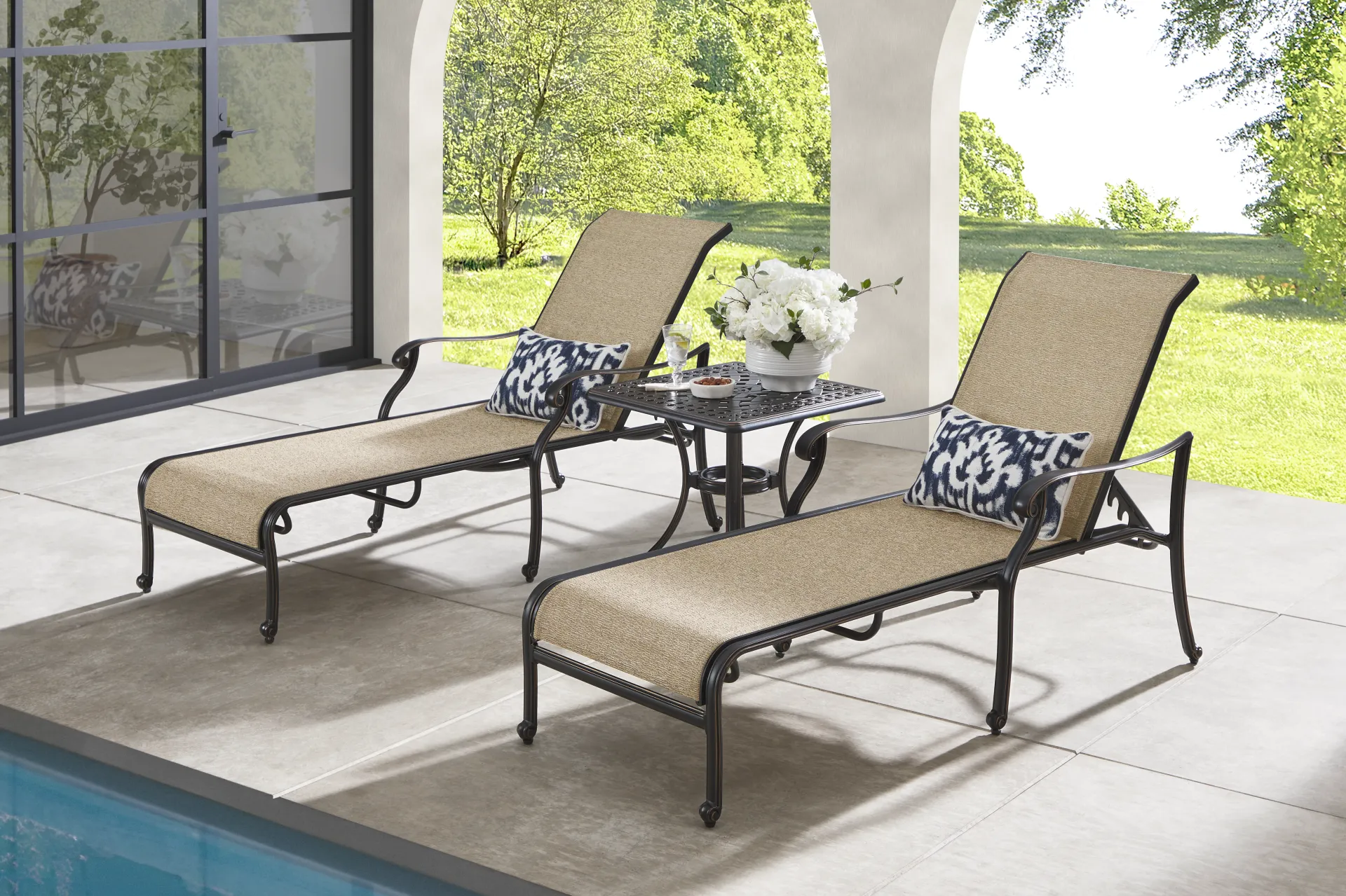 Carina Bronze Outdoor Chaise, Set of 2 - Image 1