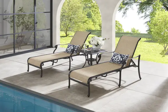 Carina Bronze Outdoor Chaise, Set of 2