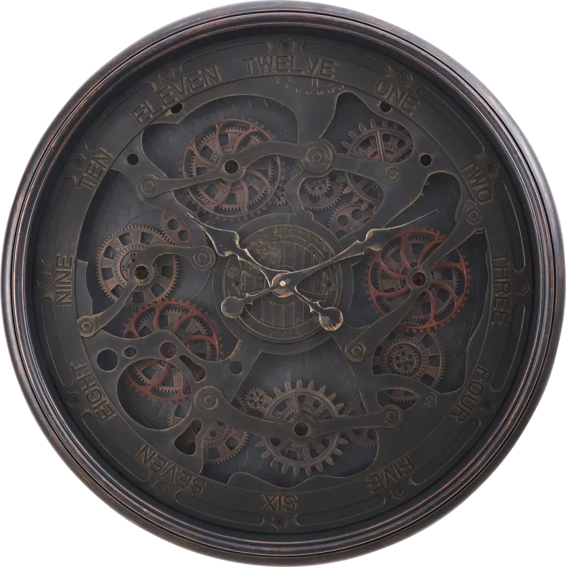 Whiteclay Black Wall Clock