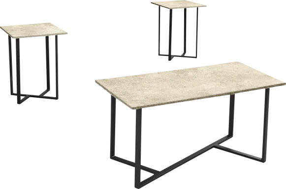 Sagebrushy Cream 3 Pc Table Set