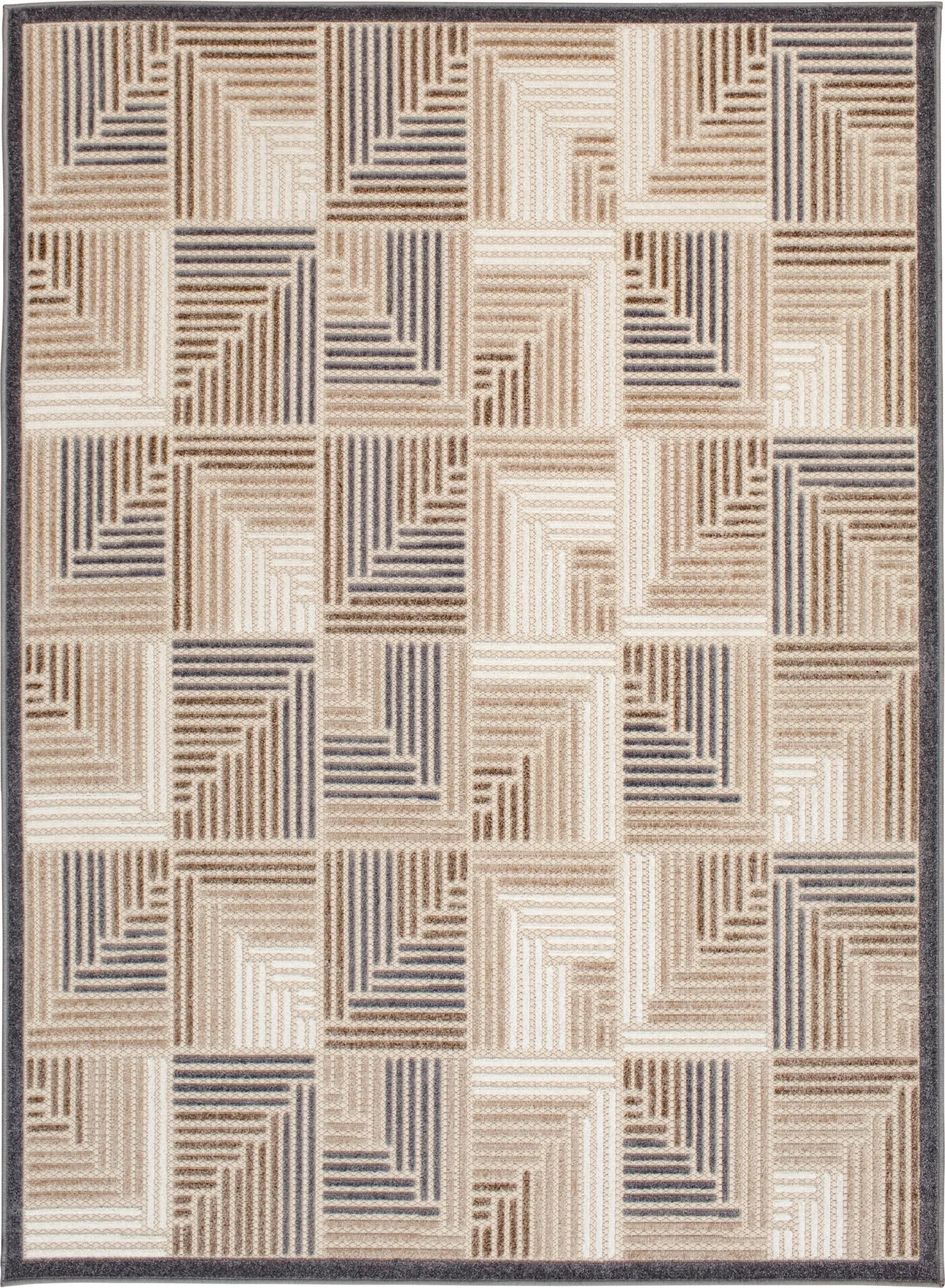 Sagira Cream 7'10 x 9'10 Indoor/Outdoor Rug - Thumbnail - Image 1