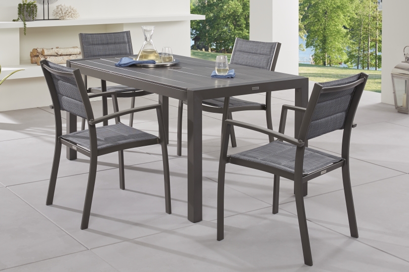 Ocean Tide Gray 5 Pc Outdoor Dining Set