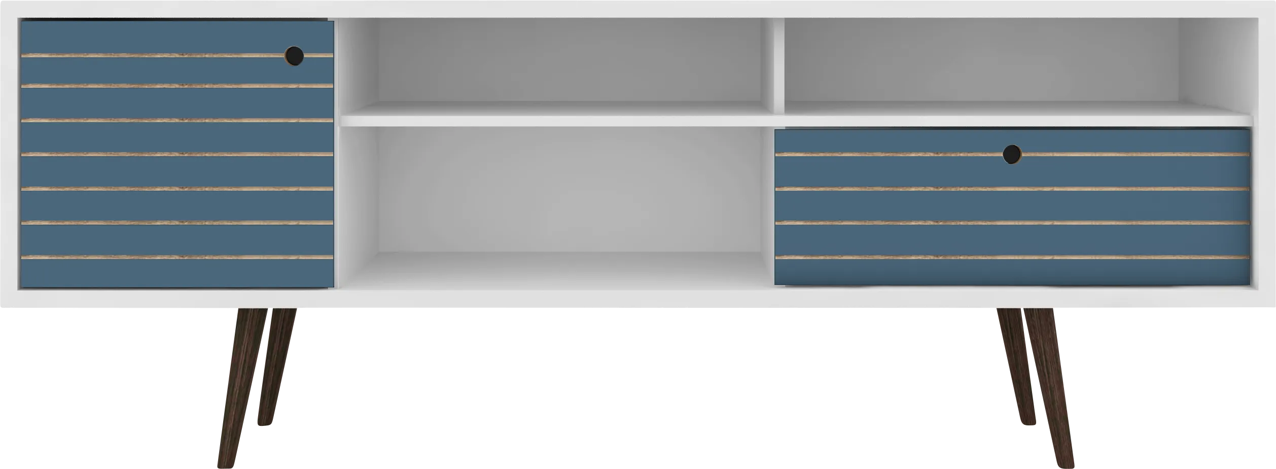 Vallar White/Blue 71 In. Console - Thumbnail - Image 1