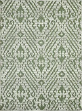Bahart Green 5'3 x 7'3 Indoor/Outdoor Rug