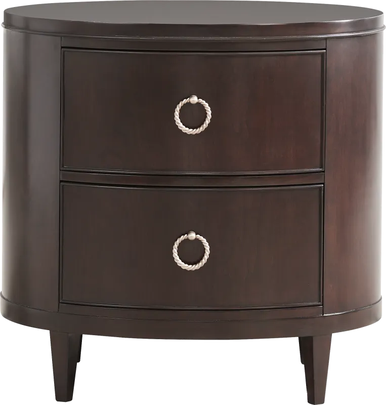 Bradbury Brown Cherry Finish Accent Nightstand