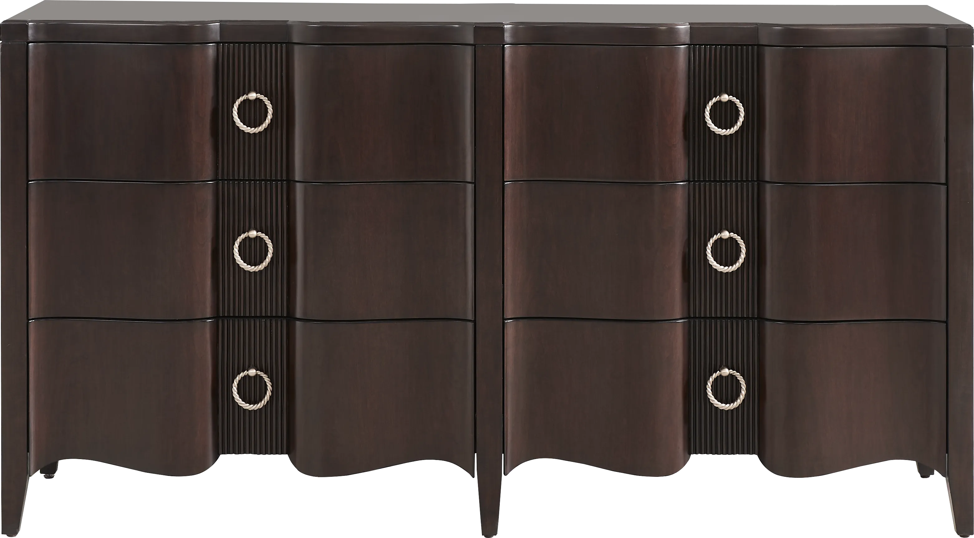 Bradbury Brown Cherry Finish 7 Pc King Upholstered Bedroom - Thumbnail - Image 6