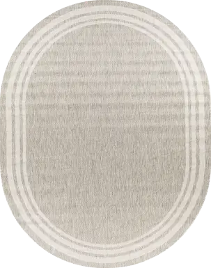 Civada Oatmeal 7'10 x 10' Oval Rug
