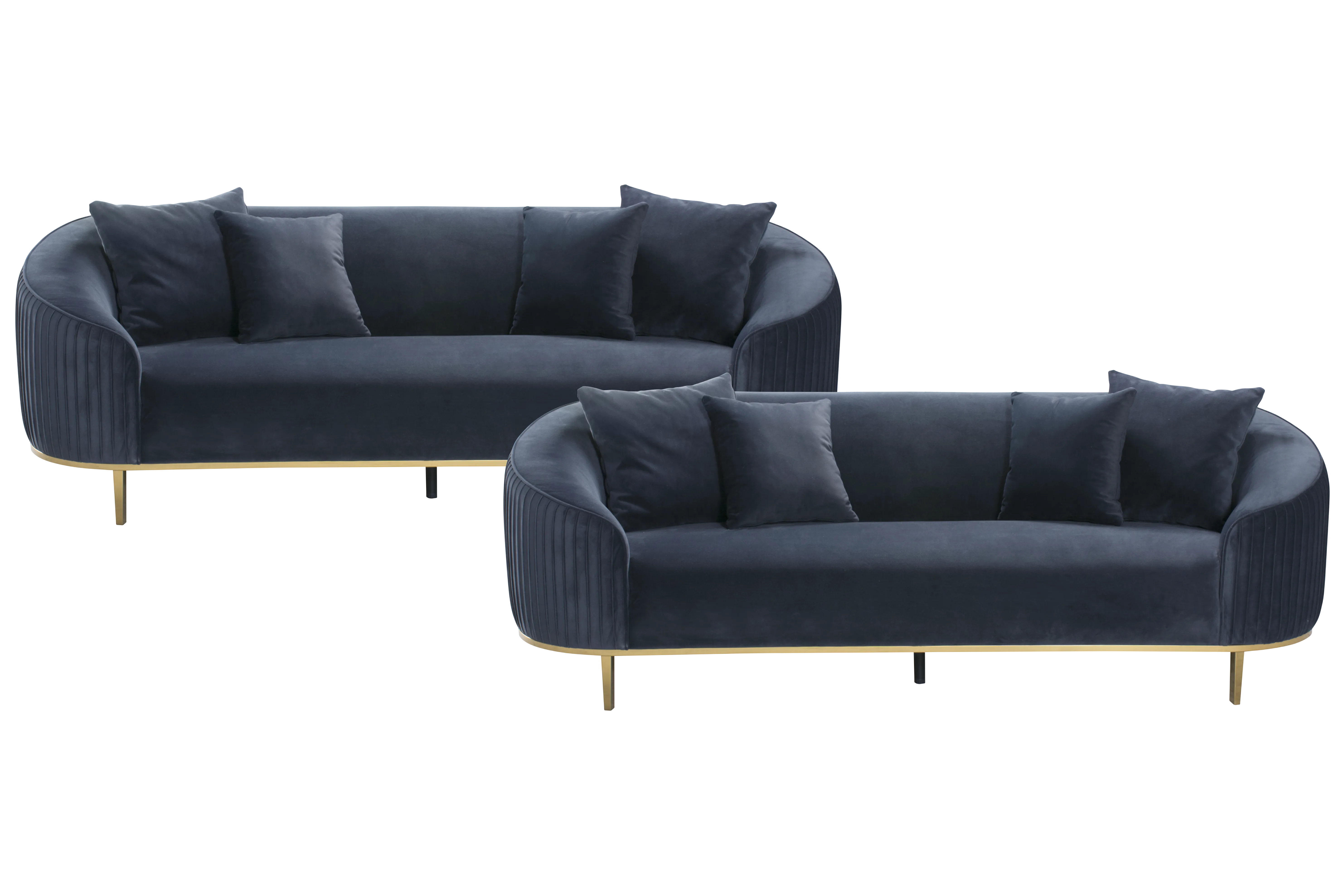 Gatsby Blue 2 Pc Living Room - Thumbnail - Image 1