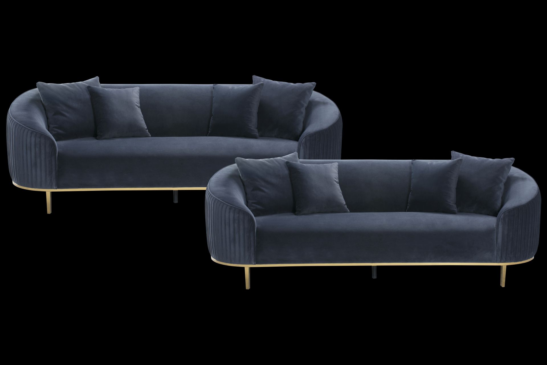Gatsby Blue 2 Pc Living Room - Image 1