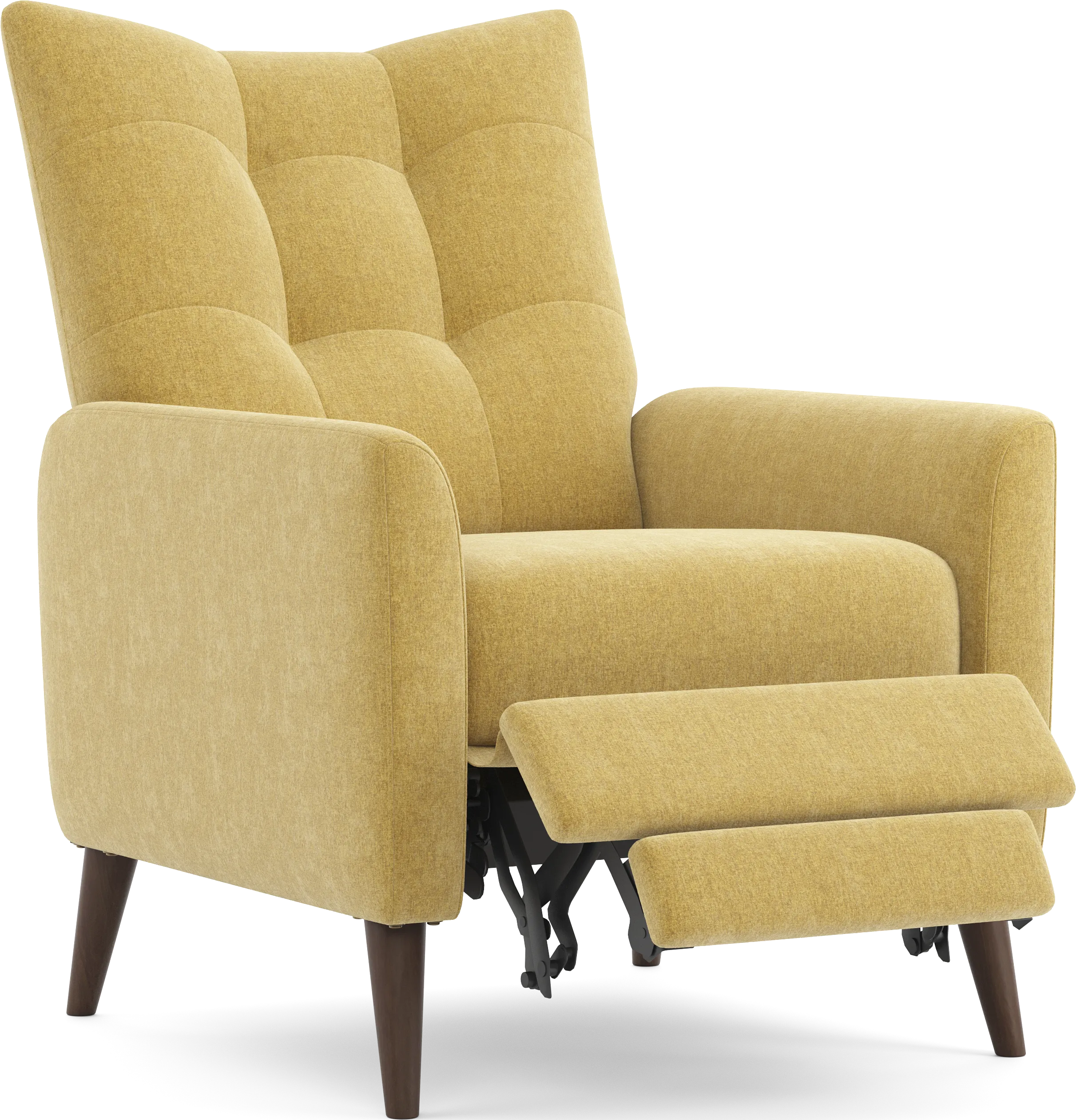 Bethany Yellow Push Back Recliner - Thumbnail - Image 1