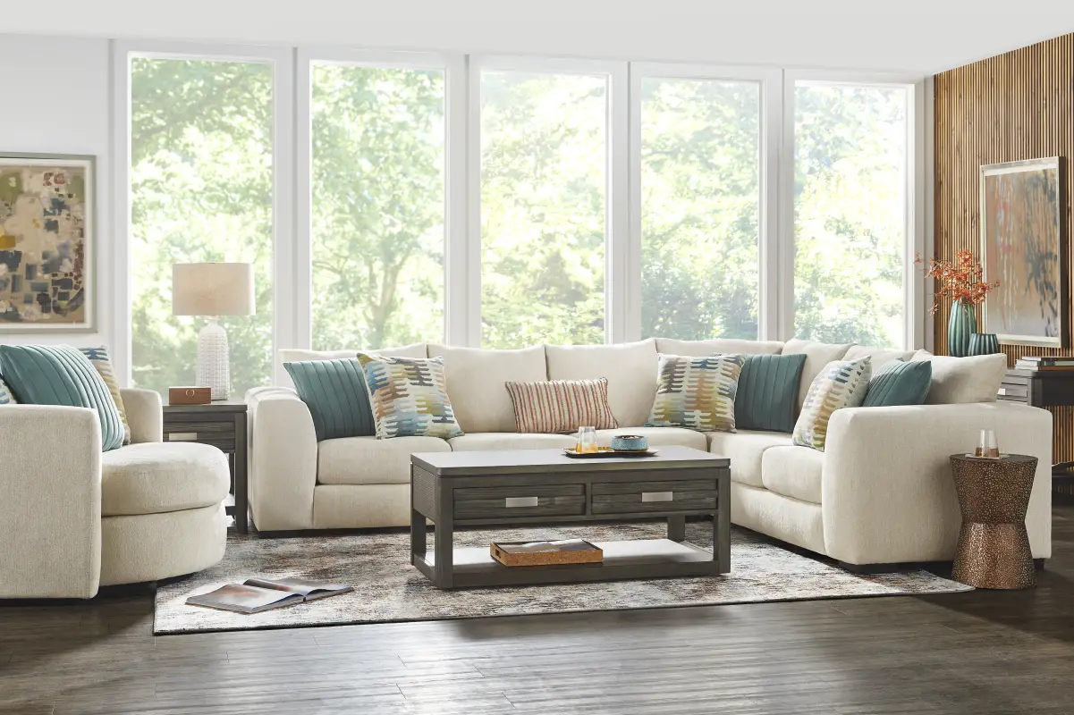 Brookeville White 2 Pc Sectional