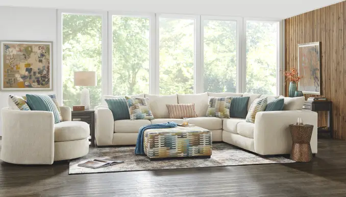 Brookeville White 2 Pc Sectional