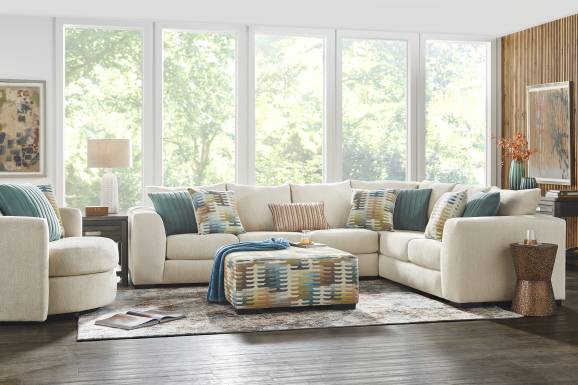 Brookeville White Cocktail Ottoman