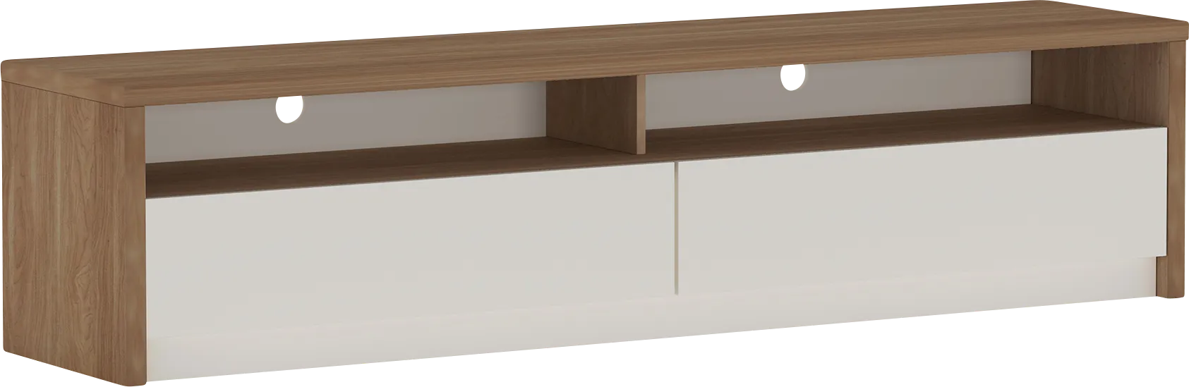 Coolcreek Brown and Off-White 70 in. Console - Thumbnail - Image 1