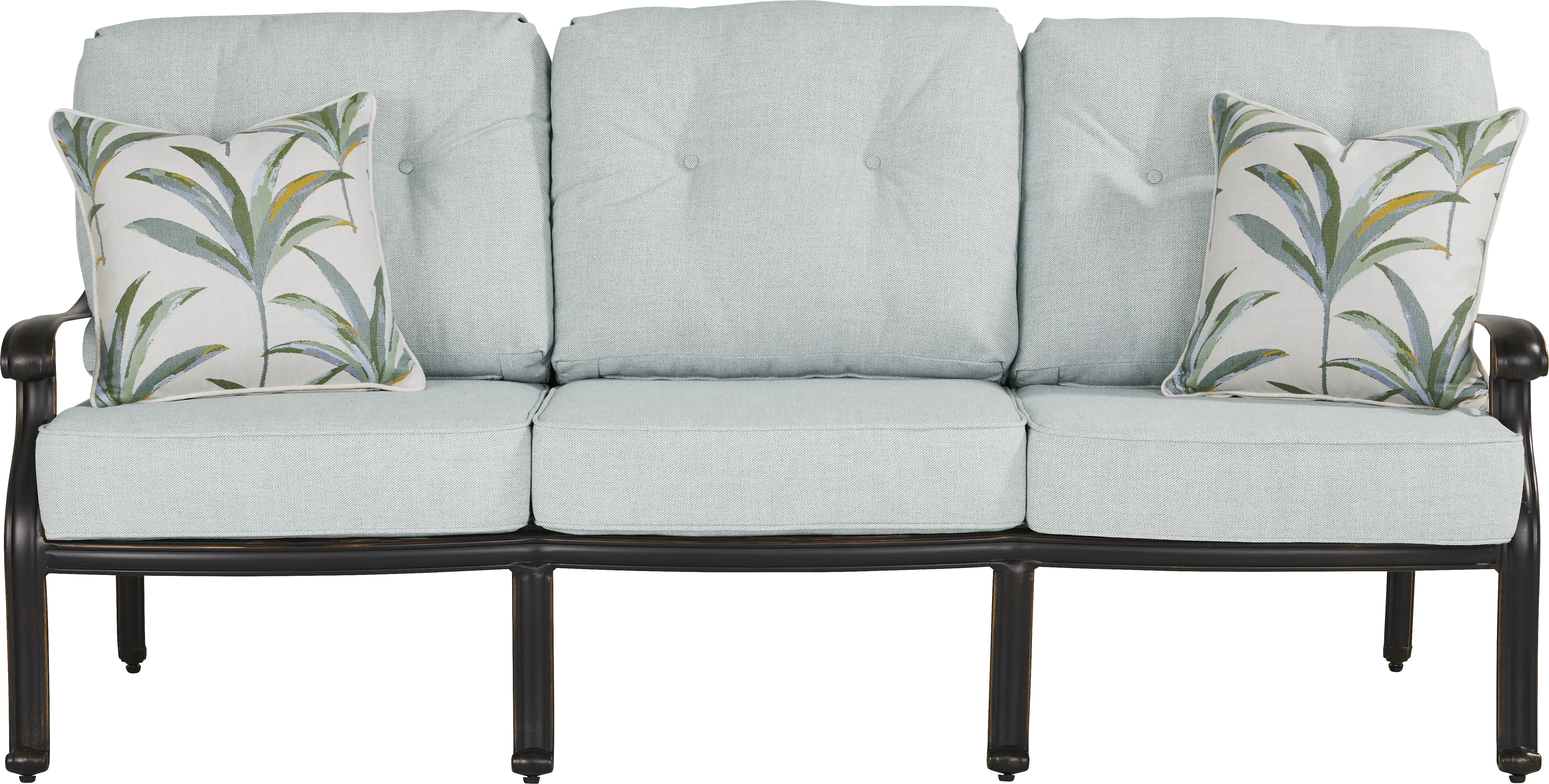 Carina Bronze Outdoor Sofa with Sky Cushions - Thumbnail - Image 1