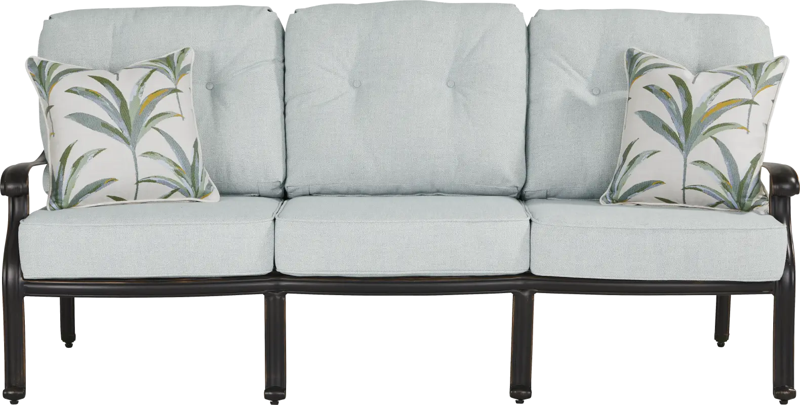 Carina Bronze Outdoor Sofa with Sky Cushions