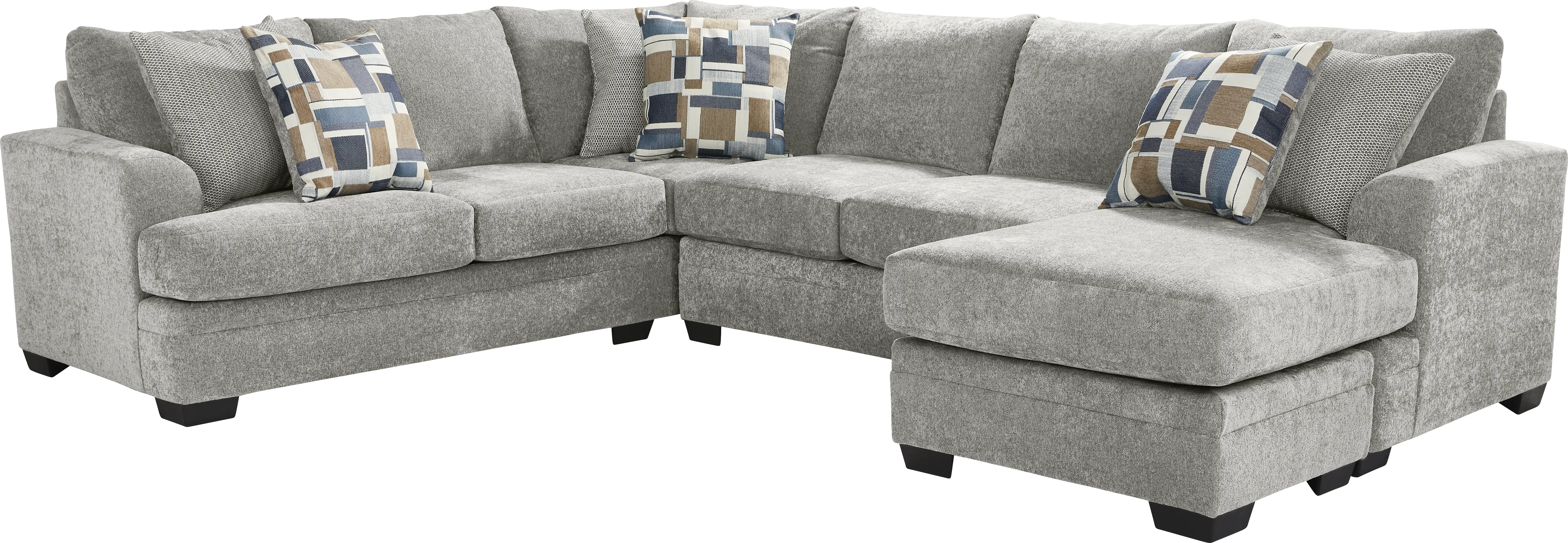 Copley Place Slate 2 Pc Sleeper Sectional - Thumbnail - Image 1
