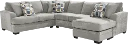 2 pc right arm chaise sectional