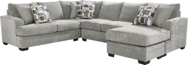 2 pc right arm chaise sectional