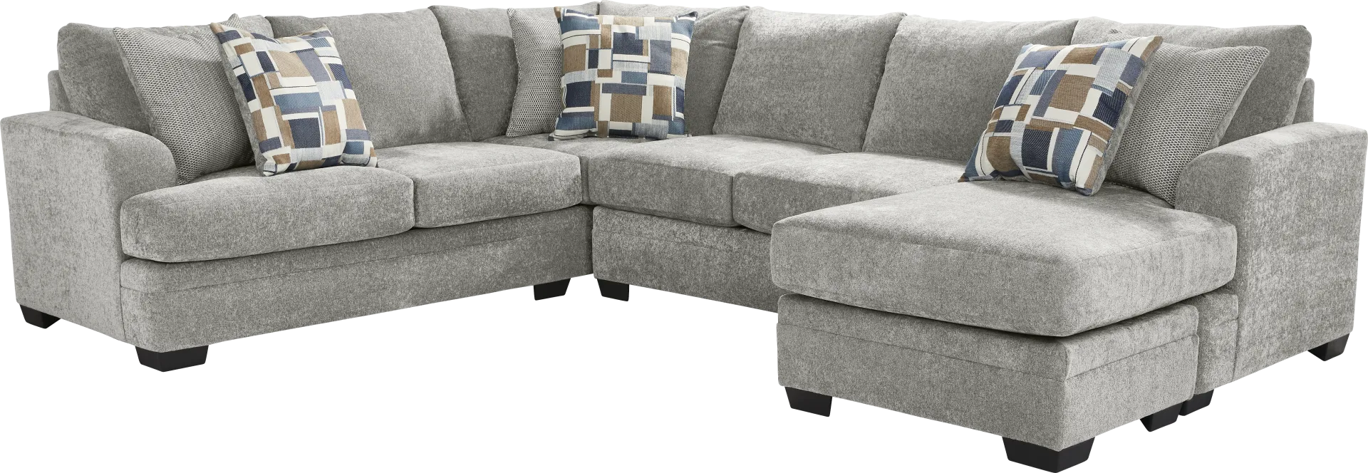 Copley Place Slate 2 Pc Sleeper Sectional - Image 1