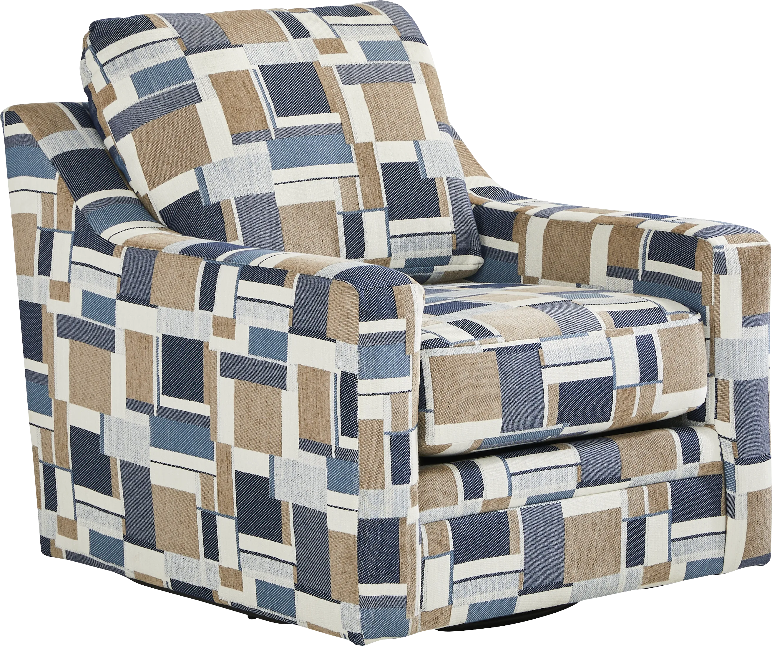 Copley Place Brown Accent Swivel Chair - Thumbnail - Image 1