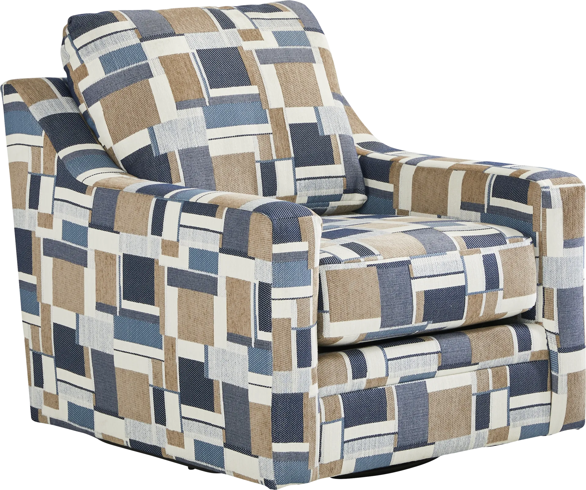 Copley Place Brown Accent Swivel Chair - Image 1