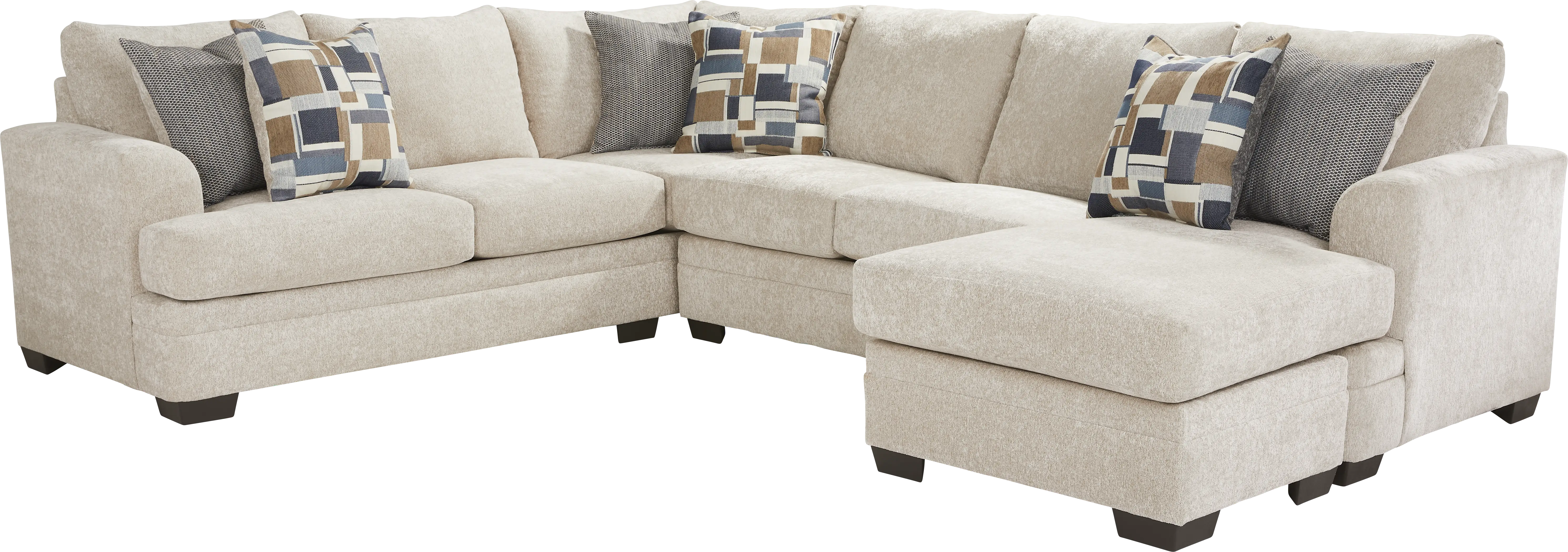 Copley Place Linen 2 Pc Sleeper Sectional - Thumbnail - Image 1