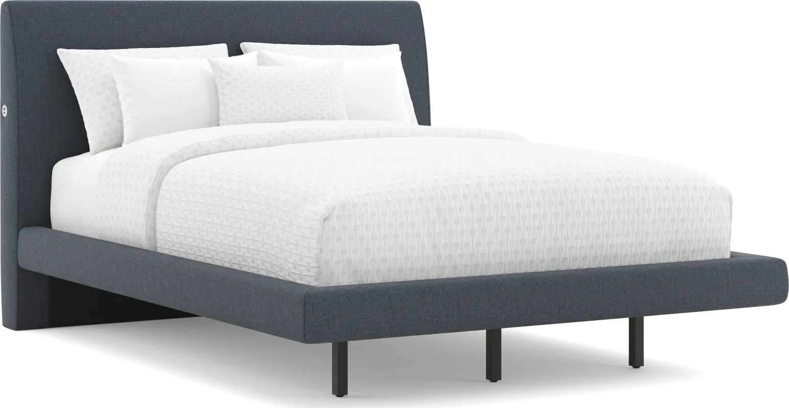 Aruba Blue 3 Pc Queen Upholstered Bed