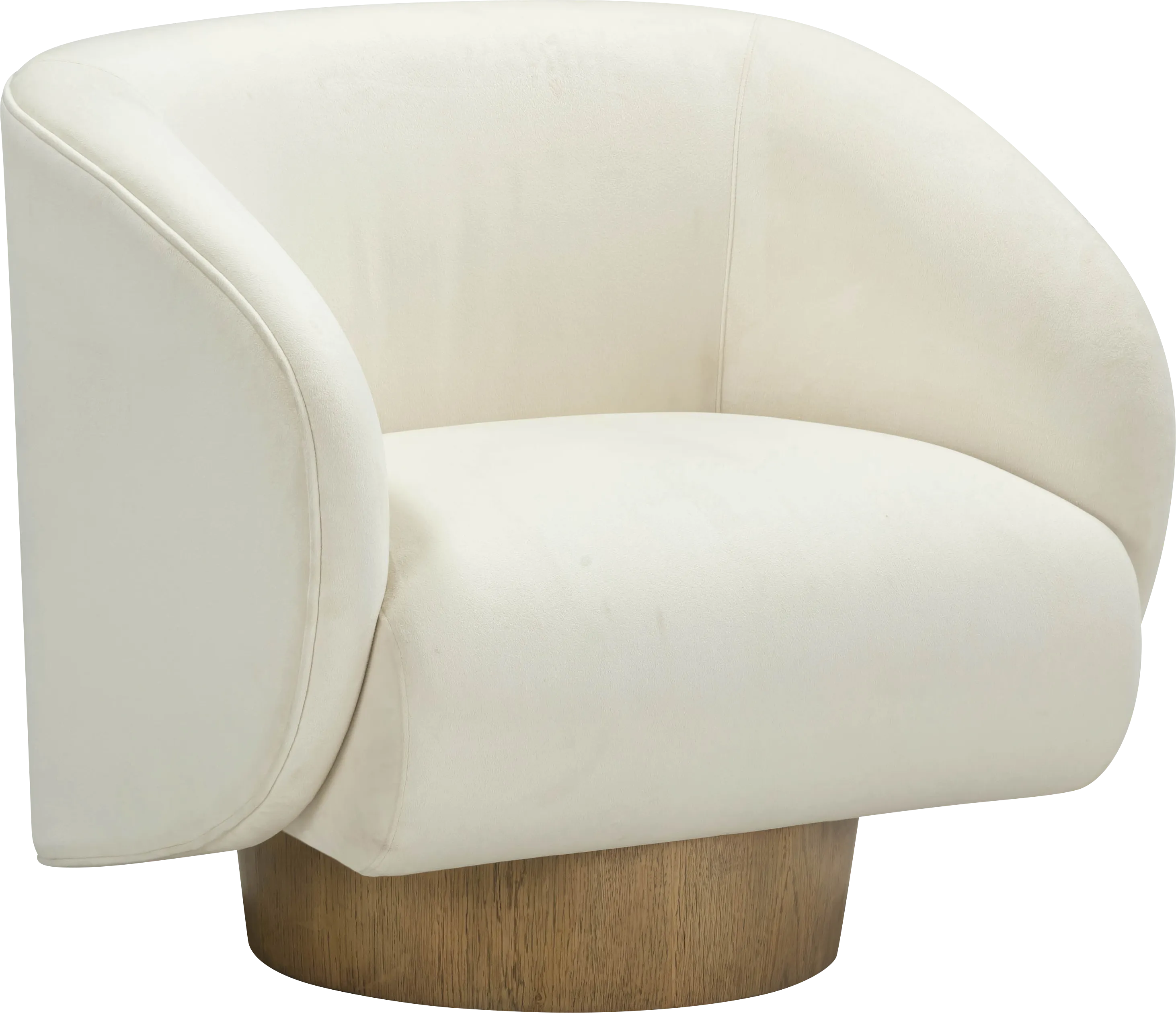 Cerqua Cream Swivel Accent Chair