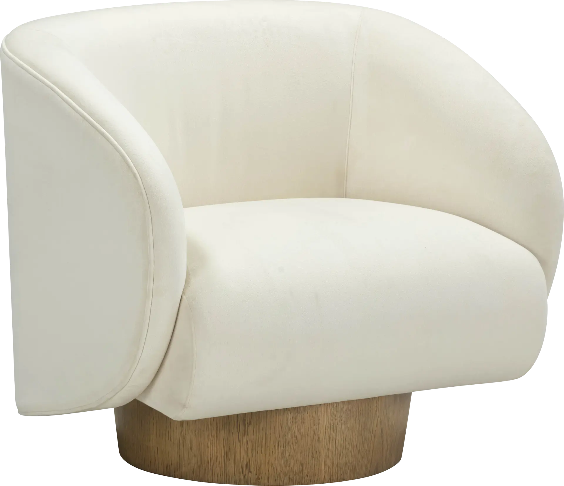 Cerqua Cream Swivel Accent Chair