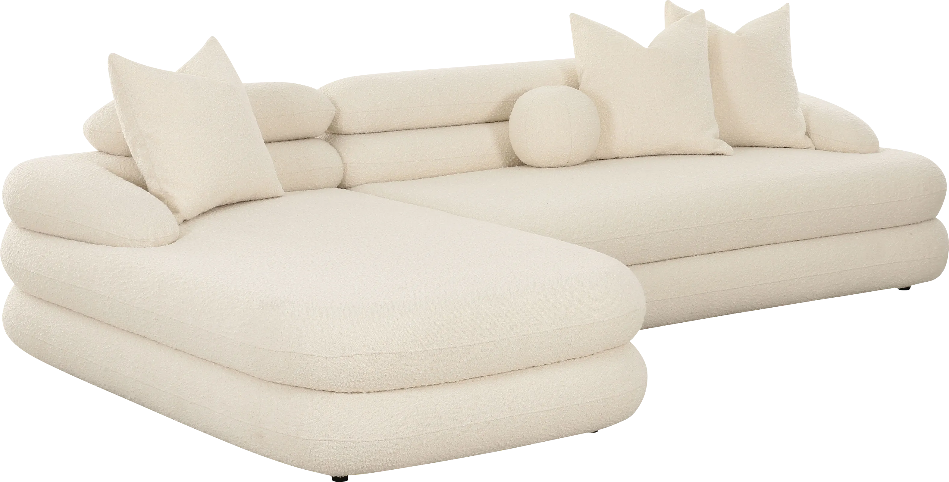 Briscoey Cream 2 Pc Left Arm Chaise Sectional - Thumbnail - Image 1