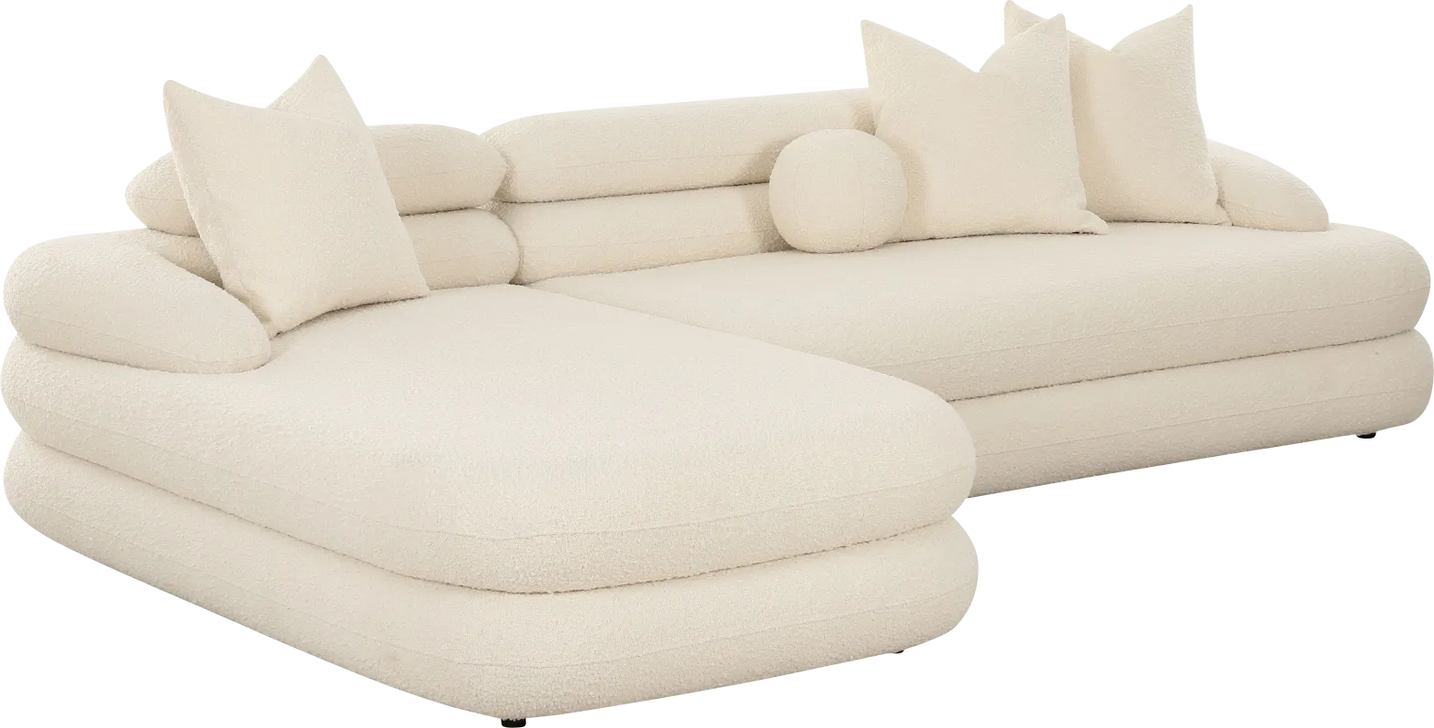 Briscoey Cream 2 Pc Left Arm Chaise Sectional