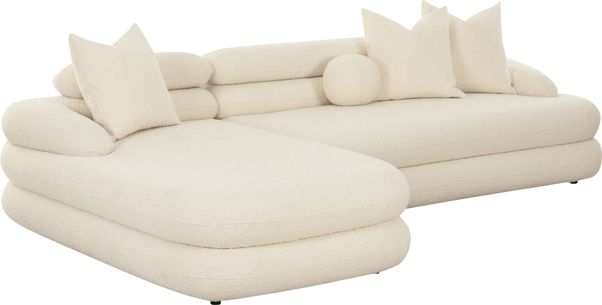 Briscoey Cream 2 Pc Left Arm Chaise Sectional - Image 1