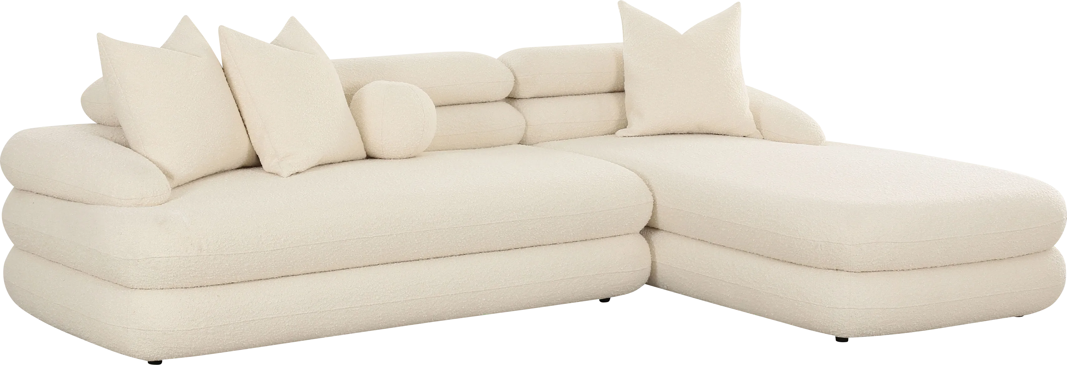 Briscoey Cream 2 Pc Right Arm Chaise Sectional - Image 1