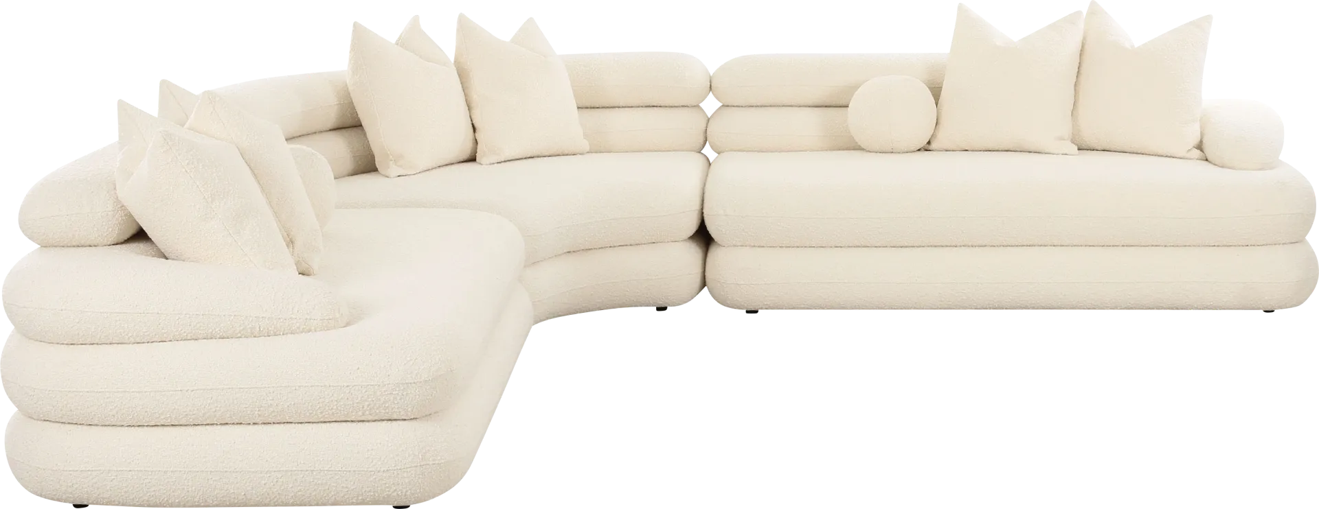 Briscoey Cream 3 Pc Sectional