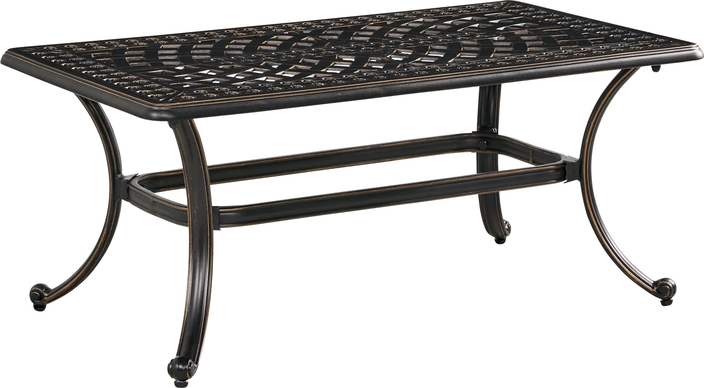 Carina Bronze Rectangle Outdoor Cocktail Table