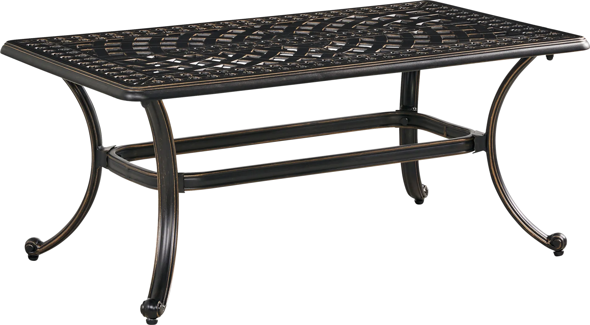 Carina Bronze Rectangle Outdoor Cocktail Table - Image 1