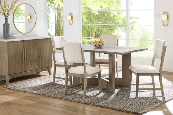 Rosolli Gray Rectangular Dining Table