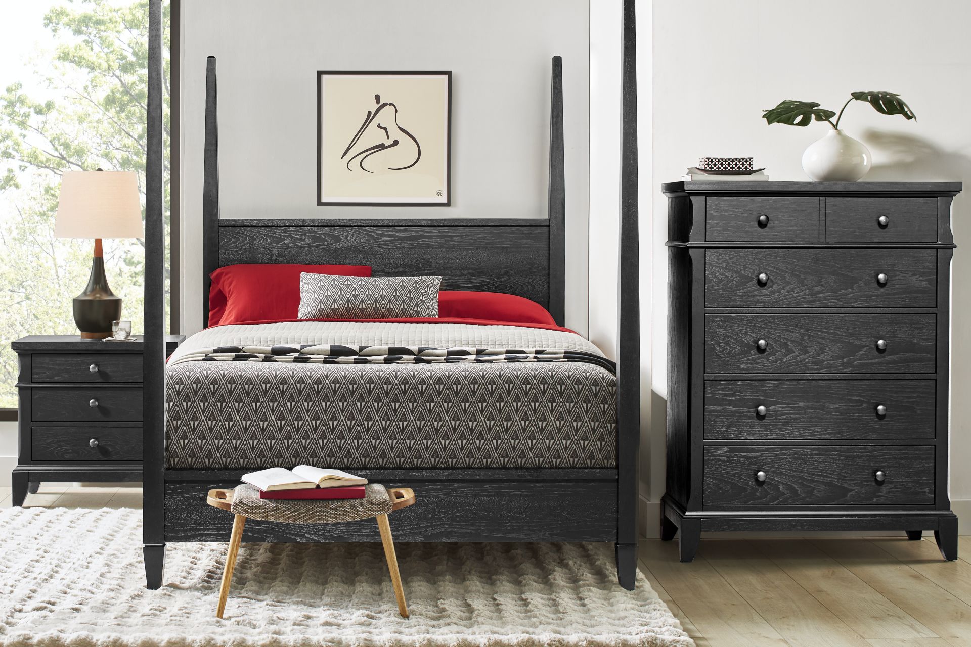 Springville Black 5 Pc King Poster Bedroom - Image 1